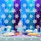 2-Pack Ice Blue Foil Fringe Curtains 3.3x6.6ft Winter Princess Birthday Party Decorations